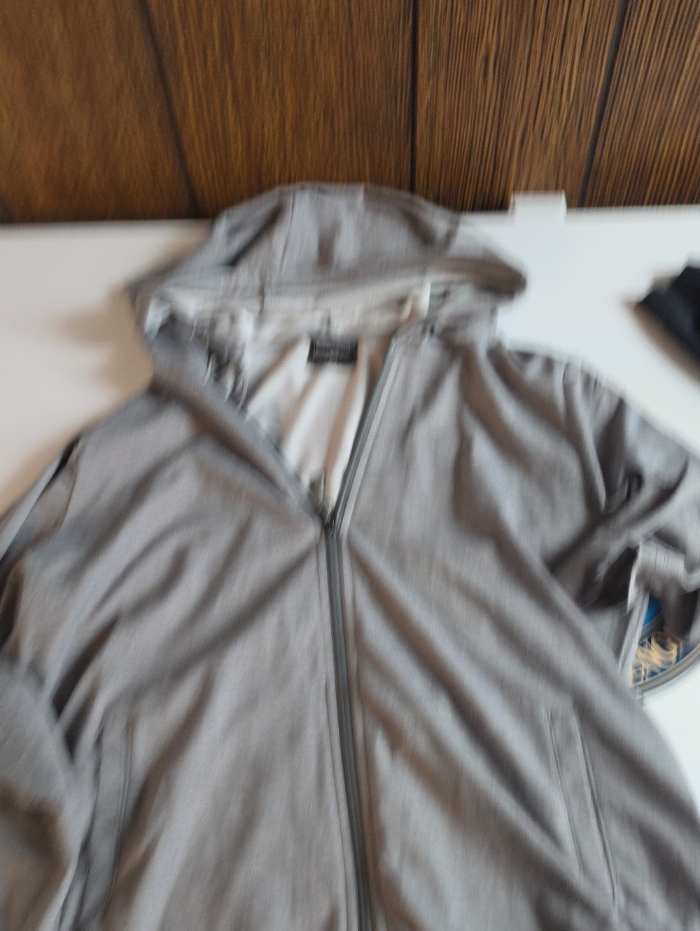 32 Degrees Light Gray Full-Zip Hooded Sweatshirt